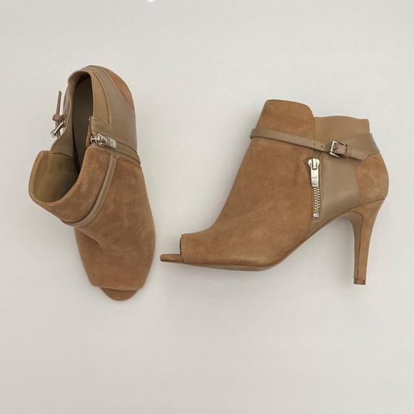 Marc Fisher Suede Stiletto Open Toe Ankle Bootie - Picture 2 of 6